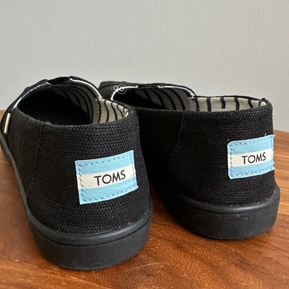 TOMS • Women’s Alpargata Heritage Canvas Shoes • Black on Black • 8.5 - Picture 9 of 15